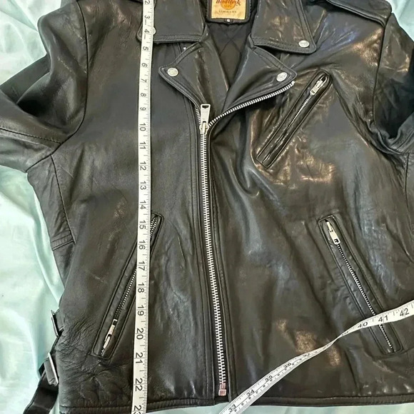 Vintage 90’s Hard Rock Cafe Leather Motorcycle Biker Jacket MIAMI. Sz: S. - Picture 8 of 16